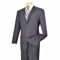 (38R) Regular Fit Suit 2 Button 2 Piece In Gray