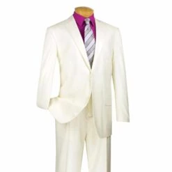 Regular Fit Suit 2 Button 2 Piece In Ivory