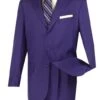 Mont Blanc Collection - Regular Fit Suit 3 Button 2 Piece In Purple -Clothing Shop 01 VIN 3PP PURPLE 2