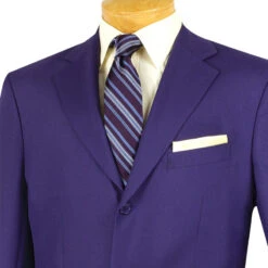 Mont Blanc Collection - Regular Fit Suit 3 Button 2 Piece In Purple -Clothing Shop 01 VIN 3PP PURPLE 3