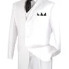 Avalon Collection - Regular Fit Men's Suit 3 Button 3 Piece White -Clothing Shop 01 VIN 3TR 3 WHITE 15 2