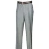 Men's Dress Pants Flat Front Design In Gray -Clothing Shop 01 VIN FF RS GRAY 15 2