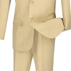 Beige Slim Fit Men's 2 Piece Business Suit 2 Button -Clothing Shop 01 VIN S 2PP BEIGE 4