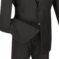 Black Slim Fit Men's 2 Piece Business Suit 2 Button -Clothing Shop 01 VIN S 2PP BLACK 4