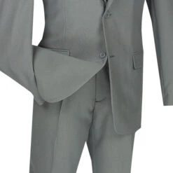 Gray Slim Fit Men's 2 Piece Business Suit 2 Button -Clothing Shop 01 VIN S 2PP GRAY 4
