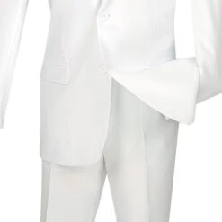 White Slim Fit Men's 2 Piece Business Suit 2 Button 7 White Slim Fit Men's 2 Piece Business Suit 2 Button -Clothing Shop 01 VIN S 2PP WHITE 4
