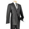 Slim Fit Men's Suit 2 Piece 2 Buttons Shiny Sharkskin In Black 2 Slim Fit Men's Suit 2 Piece 2 Buttons Shiny Sharkskin In Black -Clothing Shop 01 VIN S2RR 4 BLACK 15 2