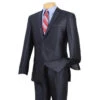 Slim Fit Men's Suit 2 Piece 2 ButtonsShinySharkskin In Blue -Clothing Shop 01 VIN S2RR 4 BLUE 15 2