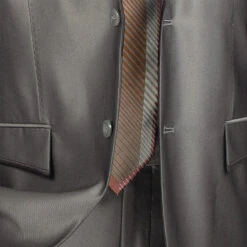 Gray Slim Fit Men's Shiny Sharkskin Suit 2 Piece 2 Buttons Shark Skin -Clothing Shop 01 VIN S2RR 4 GRAY 15 4