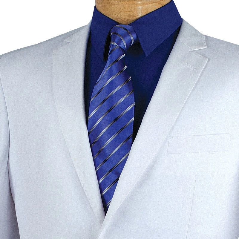 Slim Fit Men's Suit 2 Piece 2 Button In White 4 Slim Fit Men's Suit 2 Piece 2 Button In White - Image 2