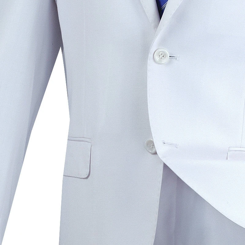 Slim Fit Men's Suit 2 Piece 2 Button In White 5 Slim Fit Men's Suit 2 Piece 2 Button In White - Image 3