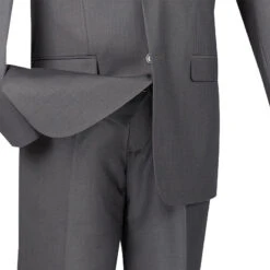 Slim Fit Men's Suit 3 Piece 2 Button In Heather Gray -Clothing Shop 01 VIN SV2900 HEATHERGRAY 15 4
