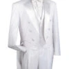 Men's Tuxedo Regular Fit Collection With Tails 3 Piece In White -Clothing Shop 01 VIN T 2X WHITE 2