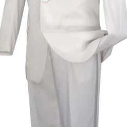 Men's Regular Fit Tuxedo 2 Piece Collection In White 3 Button Design -Clothing Shop 01 VIN T 3HT WHITE 15 4