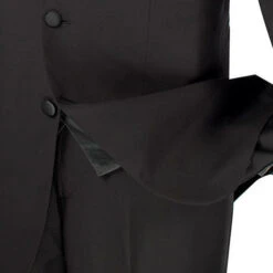 Men's Regular Fit Tuxedo 3 Piece With Vest In Black -Clothing Shop 01 VIN T 3VR BLACK 15 4