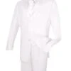 Men's Regular Fit Tuxedo 3 Piece With Vest White -Clothing Shop 01 VIN T 3VR WHITE 2