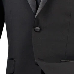 Excalibur Collection - Slim Fit Tuxedo 2 Piece 2 Buttons Design In Black 7 Excalibur Collection - Slim Fit Tuxedo 2 Piece 2 Buttons Design In Black -Clothing Shop 01 VIN T SC900 BLACK 4