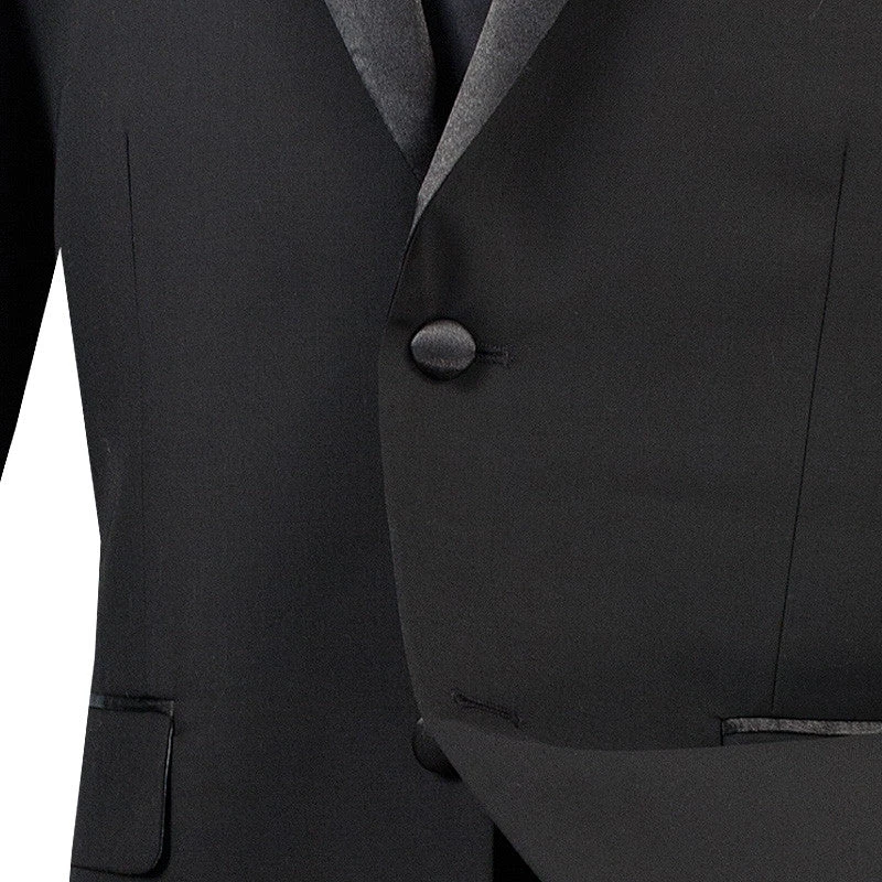 Excalibur Collection - Slim Fit Tuxedo 2 Piece 2 Buttons Design In Black 5 Excalibur Collection - Slim Fit Tuxedo 2 Piece 2 Buttons Design In Black - Image 3