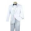 Excalibur Collection - Slim Fit Tuxedo 2 Piece 2 Button Design In White -Clothing Shop 01 VIN T SC900 WHITE 2