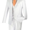 Designed Shiny Sharkskin Suit Ultra Slim Fit 3 Piece In White -Clothing Shop 01 VIN USVR 4 WHITE 16 2