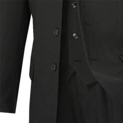 Mont Blanc Collection - Regular Fit Suit 3 Button 3 Piece In Black -Clothing Shop 01 VIN V 3PP BLACK 4