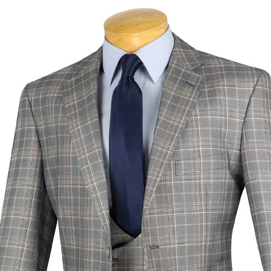 Renaissance Collection - Regular Fit 3 Piece Suit Gray 5 Renaissance Collection - Regular Fit 3 Piece Suit Gray - Image 3