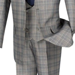 Renaissance Collection - Regular Fit 3 Piece Suit Gray 9 Renaissance Collection - Regular Fit 3 Piece Suit Gray -Clothing Shop 01 VIN V2RW 7 GRAY 16 4