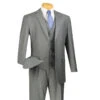 Morgan Collection - Regular Fit 3 Piece Suit 2 Button Medium Gray -Clothing Shop 01 VIN V2TR MEDIUM GRAY 2