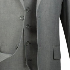 Morgan Collection - Regular Fit 3 Piece Suit 2 Button Medium Gray -Clothing Shop 01 VIN V2TR MEDIUM GRAY 4