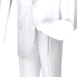 Regular Fit 3 Piece Tone On Tone Stripe White -Clothing Shop 01 VIN V2TT 8 WHITE 4