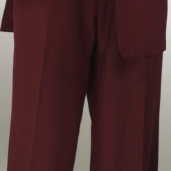 Monte Carlo Collection - Regular Fit 2 Piece 2 Button Textured Weave Burgundy -Clothing Shop 01 VINY 2LK 1 BURGUNDY 4