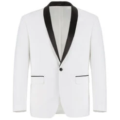 Off White 2 Piece Tuxedo Shawl Lapel Slim Fit -Clothing Shop 01s