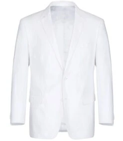 Linen Suit 2 Piece 2 Buttons Regular Fit In White