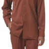 Men's 2 Piece Long Sleeve Walking Suit In Cognac -Clothing Shop 1641 Cognac 1644s