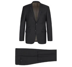 Bevagna Collection - Black 100% Virgin Wool Regular Fit Pick Stitched 2 Piece Suit -Clothing Shop 1 2592x 46f18882 9bdb 4d4e aa19 fd9ebee00269