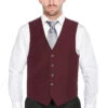 Vanderbilt Collection - Classic Dress Vest 5 Buttons Regular Fit In Burgundy -Clothing Shop 1s 235f6428 816e 4d15 9749 2bf944762aee