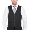 Vanderbilt Collection- Classic Dress Vest 5 Buttons Regular Fit In Dark Navy