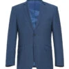 Wool Single Breasted Dress Suit Slim Fit 2 Piece 2 Button In Blue -Clothing Shop 2