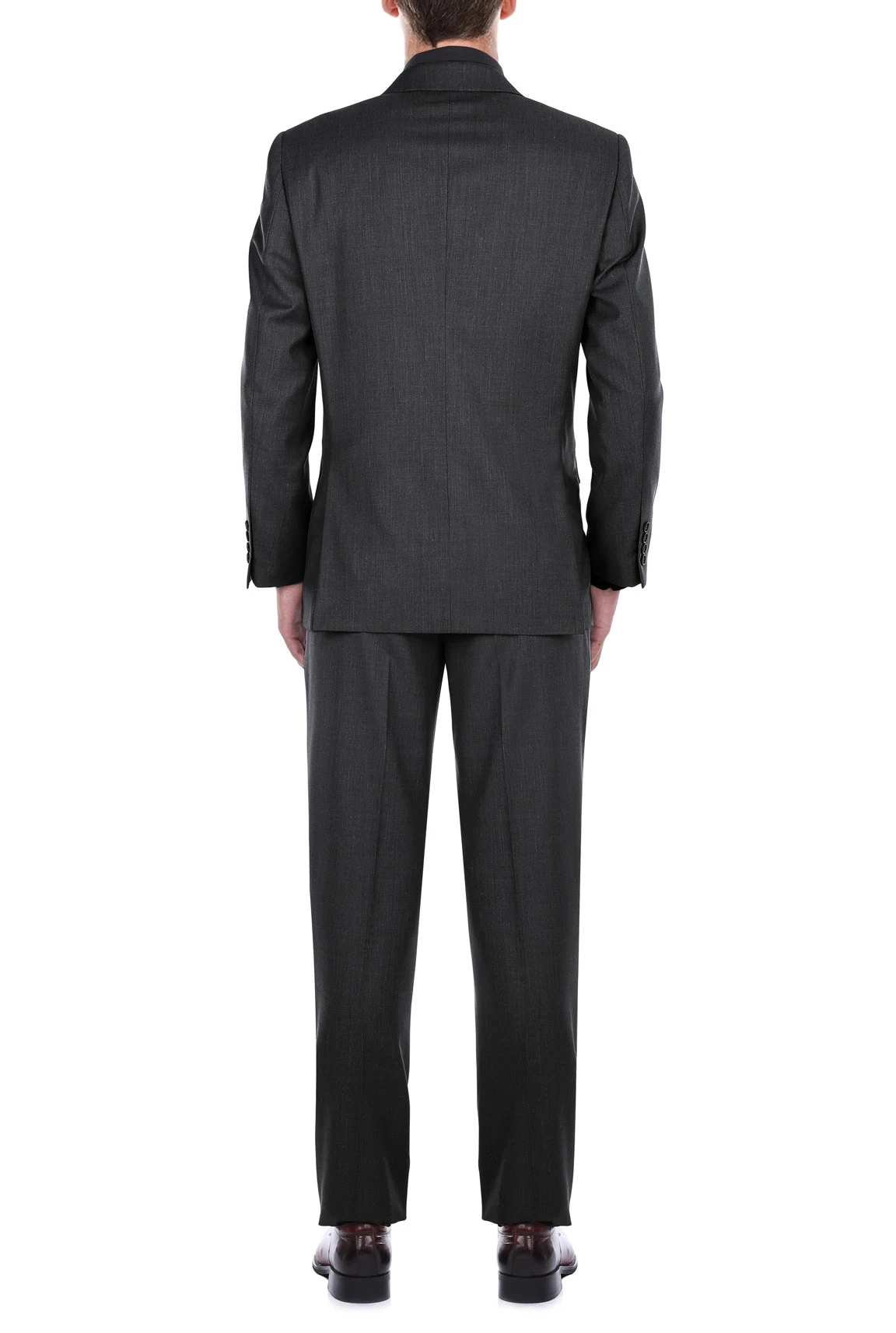 (40S) Slim Fit 2 Piece Suit 2 Buttons In Charcoal Gray 4 (40S) Slim Fit 2 Piece Suit 2 Buttons In Charcoal Gray - Image 2
