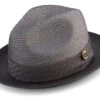 Gray Braided Two Tone Snap Brim Pinch Hat -Clothing Shop 2054 GRAY 62254533 c542 4295 8fa8 7d82de568c7c