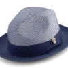 Sapphire Braided Two Tone Snap Brim Pinch Hat -Clothing Shop 2054 SAPPHIRE ad3f8f0e 3e68 48e3 a01c 7a76be7a3e15