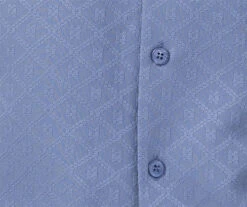 Powder Blue Diamond Tone On Tone 2 Piece Walking Suit Summer Short Sleeves -Clothing Shop 2064 BLUE DETAIL