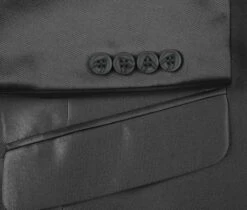 Black Regular Fit Sharkskin Italian Styled 2 Piece Suit -Clothing Shop 207 1 5