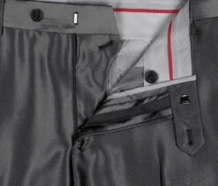 Black Regular Fit Sharkskin Italian Styled 2 Piece Suit -Clothing Shop 207 1 6