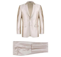 Beige Slim Fit Sharkskin Italian Styled 2 Piece Suit -Clothing Shop 207 3 1 199b1d48 6207 4f8f acb2 5c2c0f772c6b