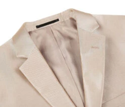 Beige Regular Fit Sharkskin Italian Styled 2 Piece Suit -Clothing Shop 207 3 3