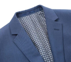 Regular Fit 2 Piece Notch Lapel 2 Button Suit In Blue -Clothing Shop 2106 3 03