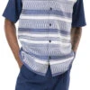 Navy 2 Piece Short Sleeve Men's Summer Walking Suit Horizontal Stripe Pattern -Clothing Shop 2209 navy 1024x1024 2x 6f6198a7 e13a 467b 8dbe 0f2d111ffa40