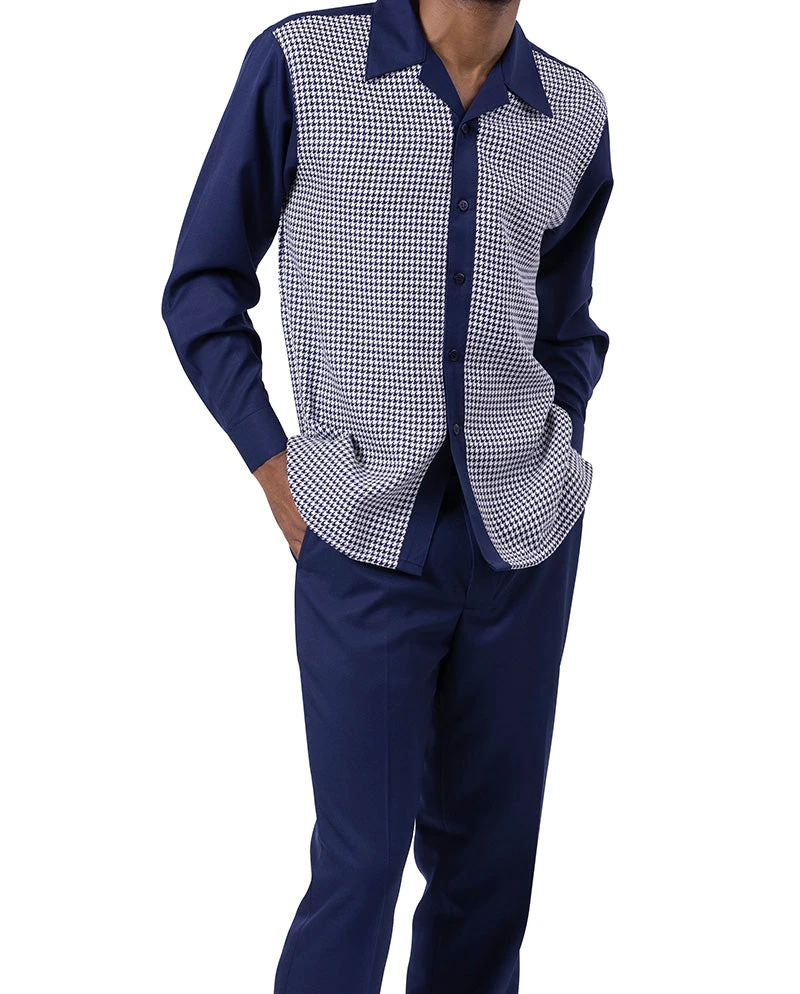 Navy 2 Piece Long Sleeve Walking Suit Set 3 Navy 2 Piece Long Sleeve Walking Suit Set