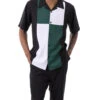 Emerald Green Color Block Walking Suit 2 Piece Short Sleeve Set -Clothing Shop 2301Emerald 1080x 5c304756 43ca 4dc3 a54f 421678342063